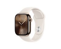 Apple Watch Series 10 OLED 42 mm Digital 374 x 446 Pixeles Pantalla táctil 4G Oro Wifi GPS (satélite)