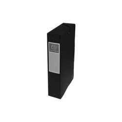 Boîte de classement EXABOX en carte lustrée 7/10e. Dos de 6 cm. Coloris Noir