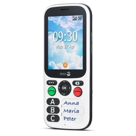 Doro 780X 7,11 cm (2.8") 117 g Noir, Blanc Téléphone pour seniors