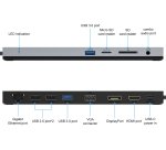 DLH Station d'accueil USB-C 4K triple affichage (DP / HDMI / VGA)