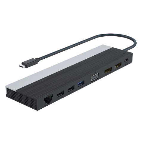 DLH STATION D'ACCUEIL USB-C 4K TRIPLE AFFICHAGE (DP / HDMI / VGA)