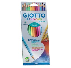 Pastelli colorati Stilnovo Acquarell - diametro mina 3,3 mm - Giotto - astuccio 12 pezzi
