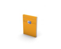 Bloc-notes Oxford Orange 8,5x12cm petits carreaux 5mm 80 feuilles agrafées couverture carte enduite orange
