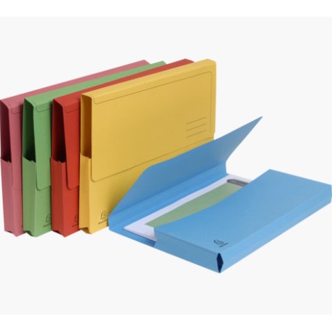 Paquet 25 chemises à poche FOREVER en carte recyclée 290g. Coloris assortis vifs