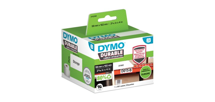 Rouleau de 300 étiquettes LabelWriter Durable 59x102mm Noir/Blanc 2112290