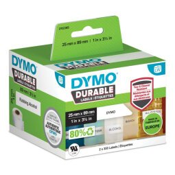 DYMO Etiquette pré-dimensionnée résistante, 25 x 89 mm