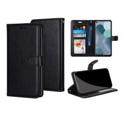 DLH Etui folio noir porte cartes avec rabat pour Samsung Galaxy A21s