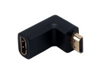 MCL Adapteur HDMI M / FM Coude 19-pin HDMI-A Noir