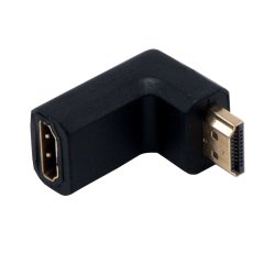 MCL Adapteur HDMI M / FM Coude 19-pin HDMI-A Noir