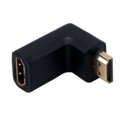 MCL Adapteur HDMI M / FM Coude 19-pin HDMI-A Noir