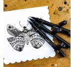 Feutre technique uniball pointes calibrees 1,2mm encre noir trace net et precis