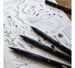 Feutre technique uniball pointes calibrees 1,2mm encre noir trace net et precis