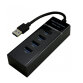 MCL 4 ports USB 3.0 hub - Black USB 3.2 Gen 1 (3.1 Gen 1) Type-A 5000 Mbit/s Noir