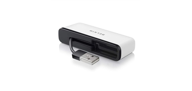 Belkin F4U021BT hub de interfaz 480 Mbit/s Negro, Blanco