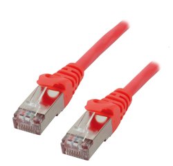 MCL Cable RJ45 Cat6 2.0 m Red câble de réseau Rouge 2 m F/UTP (FTP)