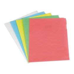 Paquet de 100 pochettes coins ELCO en calque 80 g transparent indéchirable. Format 22 x 31 cm. Assortis