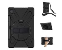 DLH Coque renforcee avec bandouliere, poignee rotative et pied support pour Samsung Galaxy Tab A7 10.4"