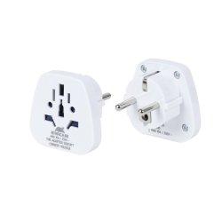 Rivacase PS4100 W00 power plug adapter Type C (Europlug) Type G (UK) White