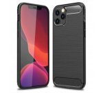 DLH Coque silicone noire pour Apple iPhone 12 et iPhone 12 Pro