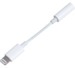 Câble téléphone portable Bbc Adaptateur Jack 3,5mm vers Lightning Blanc