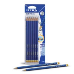 Crayons graphite robinson 3b lyra hexagonal etui de 12     unites