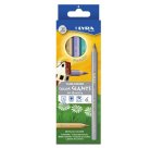 Etui crayons de couleur geantes lyra forme            hexagonales bois 18cm mine    6mm 6 unites coloris