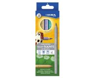 Etui crayons de couleur geantes lyra forme            hexagonales bois 18cm mine    6mm 6 unites coloris