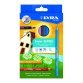 Crayon couleur lyra ferby triangulaire 120mm extrémité fermée usage économe mine 6.25mm diamètre étui carton 12 unités