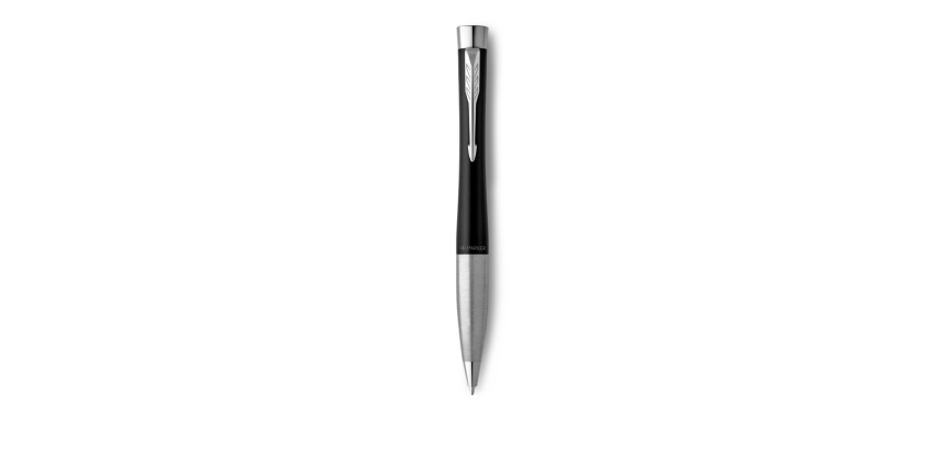Stylo-bille parker urban core twist noir mat pointe m       attributs chromes
