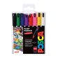 Marqueur posca pc1mr gouache encre inodore toutes surfaces pointe ultra-fine conique coloris basiques 8 unités