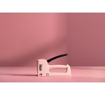 Agrafeuse murale rapid r13 ljung agrafes fil fin n13     poignee ergonomique coloris   rose bruyere