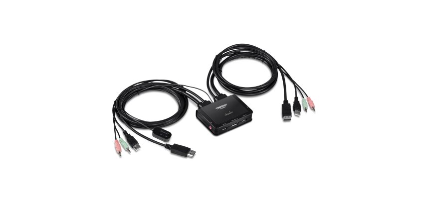 Trendnet TK-220DPI commutateur écran, clavier et souris Noir