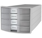 Module de classement IMPULS 2.0, 4 tiroirs, gris/