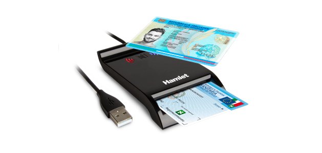 Hamlet HUSCR-NFC Lettore 2 in 1 combinato NFC per Carta identità Elettronica CIE 3.0 e Lettore Smart Card