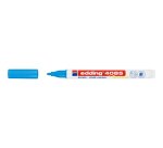Marqueur craie liquide E-4085 pointe ogive 1-2mm base eau. Effaçable chiffon humide. Coloris bleu