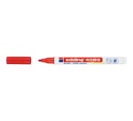 Marqueur craie liquide E-4085 pointe ogive 1-2mm base eau. Effaçable chiffon humide. Coloris rouge