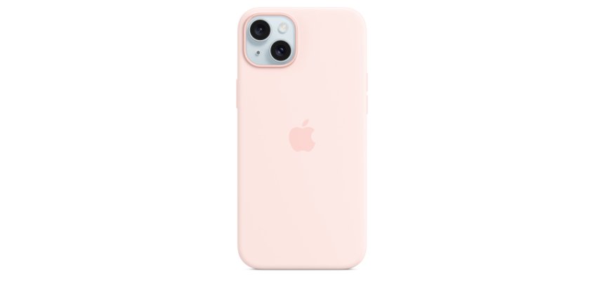 Apple iPhone 15 Plus Silicone Case with MagSafe - Light Pink
