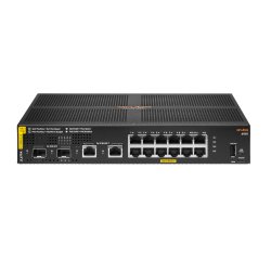 HPE Aruba Networking 6100 12G Class4 PoE 2G/2SFP+ 139W Géré L3 Gigabit Ethernet (10/100/1000) Connexion Ethernet, supportant l'alimentation via ce port (PoE) 1U Noir