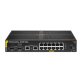 HPE Aruba Networking 6100 12G Class4 PoE 2G/2SFP+ 139W Géré L3 Gigabit Ethernet (10/100/1000) Connexion Ethernet, supportant l'alimentation via ce port (PoE) 1U Noir