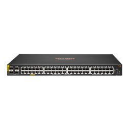 HPE Aruba Networking 6100 48G Class4 PoE 4SFP+ 370W Géré L3 Gigabit Ethernet (10/100/1000) Connexion Ethernet, supportant l'alimentation via ce port (PoE) 1U Noir