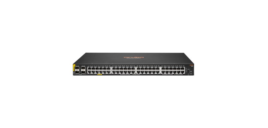 HPE Aruba Networking 6100 48G Class4 PoE 4SFP+ 370W Géré L3 Gigabit Ethernet (10/100/1000) Connexion Ethernet, supportant l'alimentation via ce port (PoE) 1U Noir