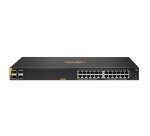HPE Aruba Networking CX 6100 24G Class4 PoE 4SFP+ 370W Géré L3 Gigabit Ethernet (10/100/1000) Connexion Ethernet, supportant l'alimentation via ce port (PoE) 1U Noir