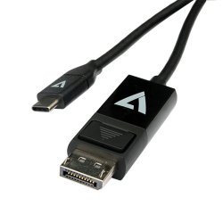 V7 V7UCDP-2M cambiador de género para cable USB Type-C 3.2 Gen 1 DisplayPort Negro