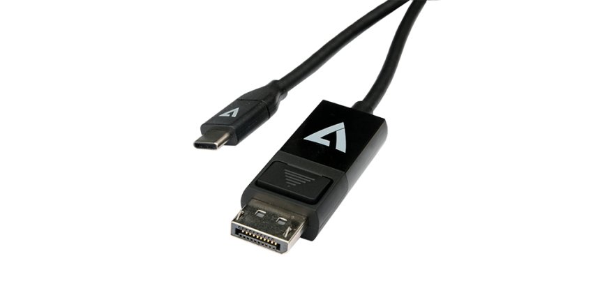 V7 V7UCDP-2M cambiador de género para cable USB Type-C 3.2 Gen 1 DisplayPort Negro