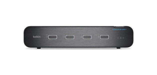 Belkin F1DN204KVM-UNN4 commutateur écran, clavier et souris Grille de montage Noir