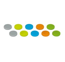 Aimants maul neodyme ronds coloris assortis lot de 10