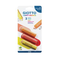 Giotto Happy Gomma eraser Multicolour 3 pc(s)