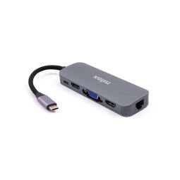 Nilox Docking Station Type-C: 3xUSB 3.0, 2xHDMI, VGA, USB-C, RJ45