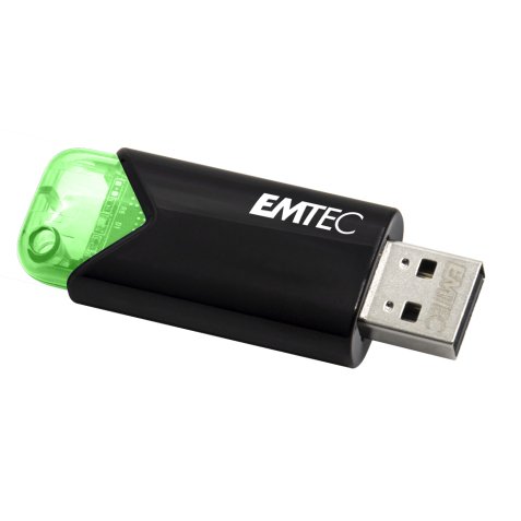 Cle usb emtec 3.2 b110  click easy 64go coloris vert