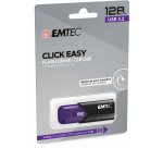 Cle usb emtec 3.2 b110  click easy 128go coloris violet